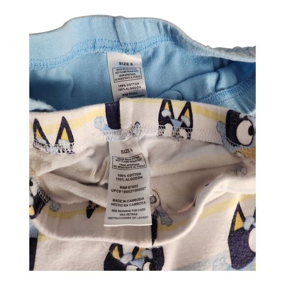 Bundle 6 Pcs Bluey Girl's Pajamas Sz 6 100% cotton - Picture 8 of 9